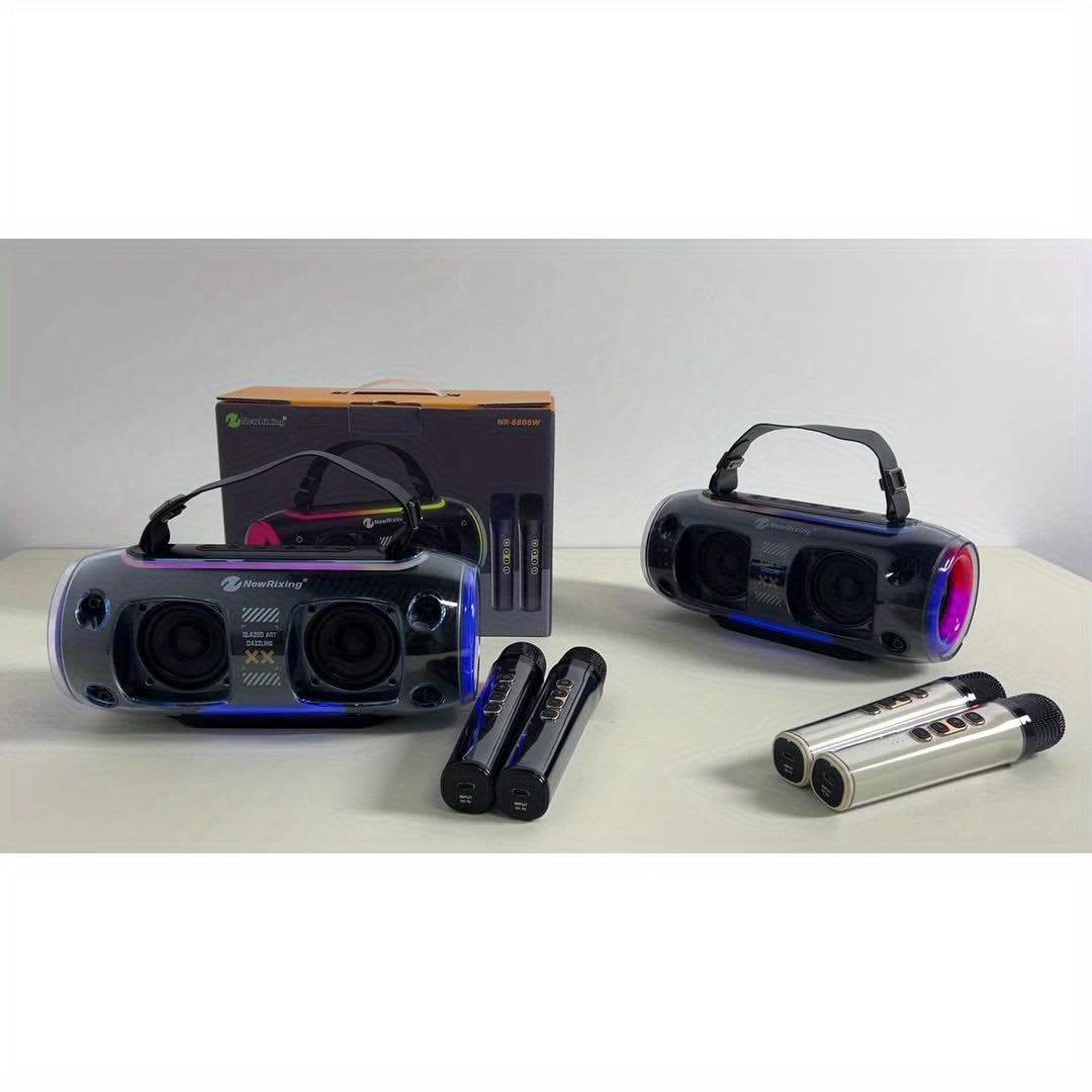 Boxe Portabile Wireless cu Karaoke și 2 Microfoane - Venduqo