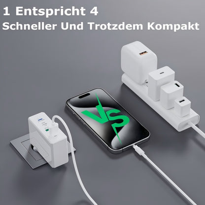 Încărcător Rapid USB C GAN 156W cu 4 Porturi