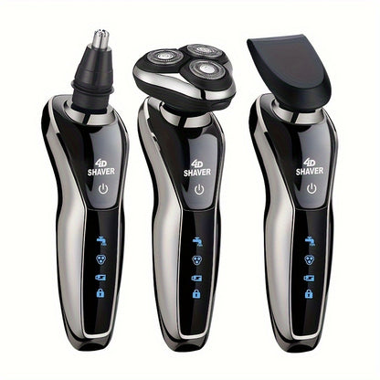 Aparat de Ras Electric 3-in-1 cu Trimmer pentru Nas