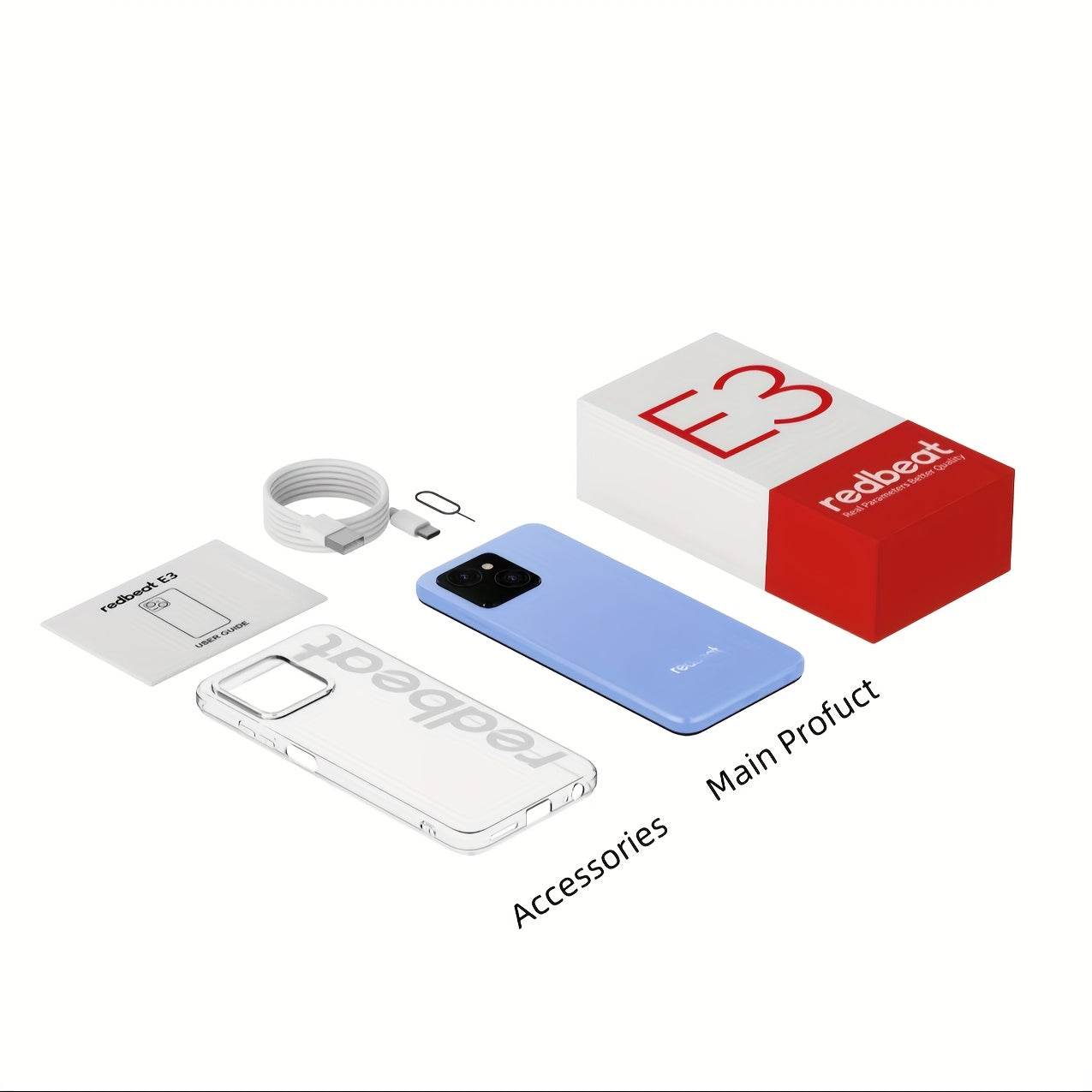 Smartphone Redbeat E3 2024 - 12GB RAM, 256GB ROM, 50MP Camera - Venduqo