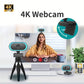 Cameră Web 4K Ultra HD cu Microfon Integrat și Suport Tripod - Venduqo