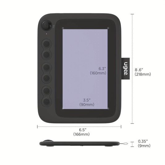 Tableta de Desen Digital UGEEQ6 - Stilou Fără Baterie, Compatibil cu Android, iOS, Linux, Mac, Windows - Venduqo