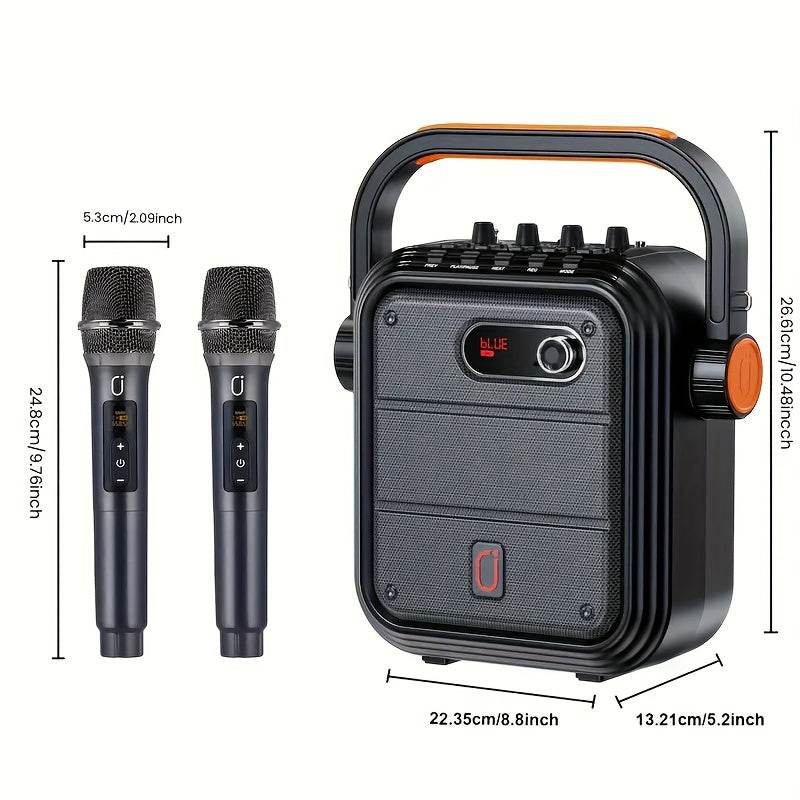 Mașină Karaoke JYX-65 cu Două Microfoane Wireless - Venduqo
