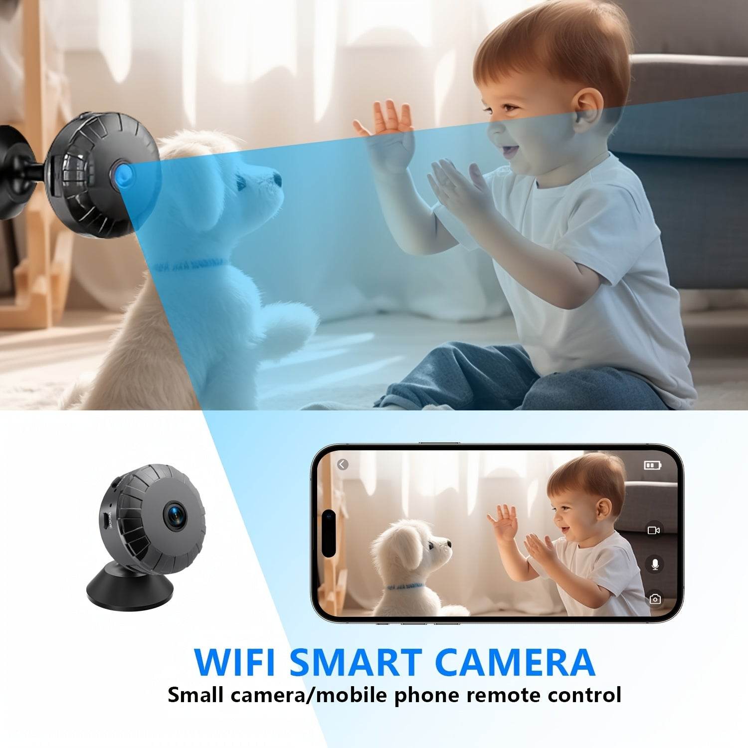 Cameră de Supraveghere Inteligentă Wi-Fi Mini 480P - Venduqo