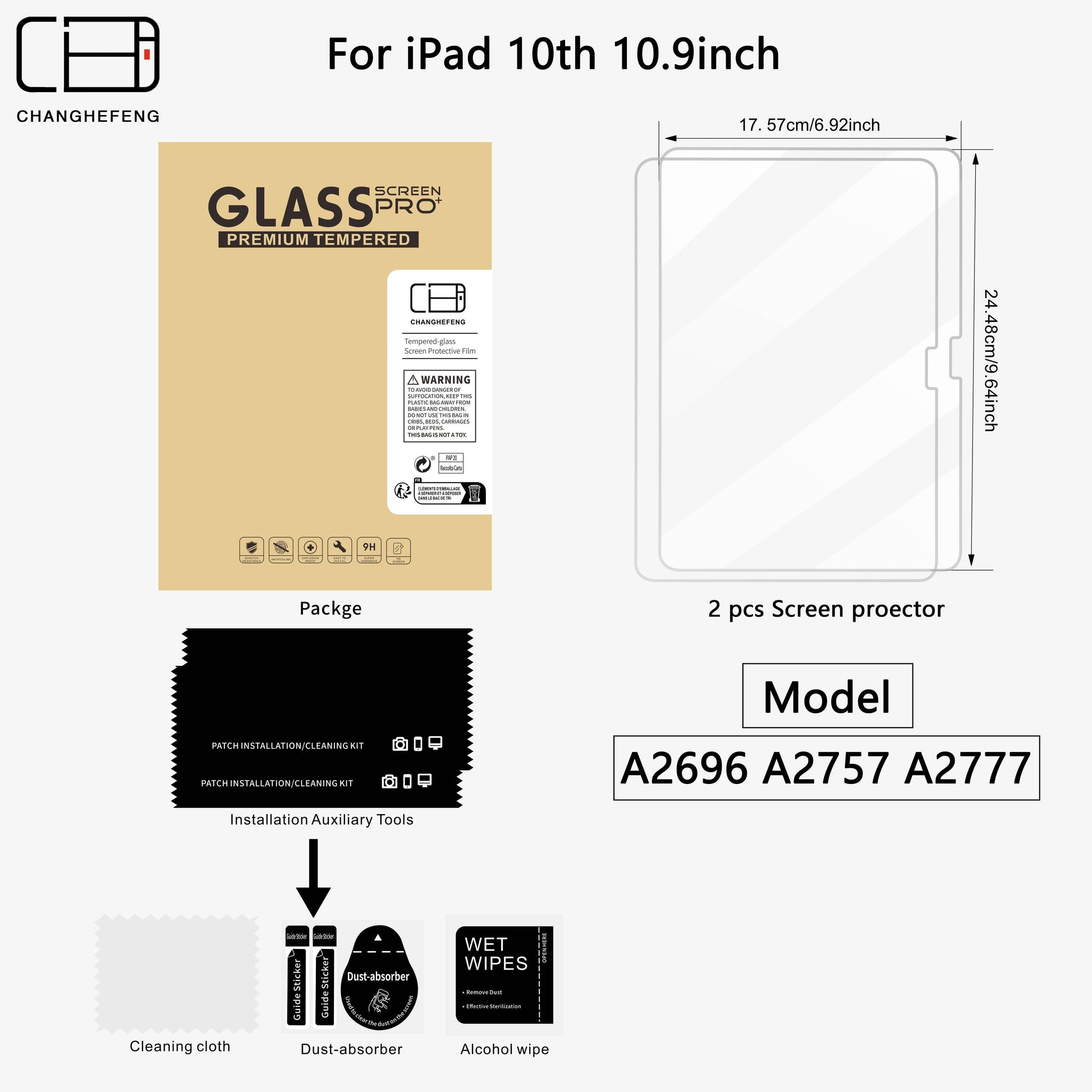 Protecție Ecran din Sticlă Temperată 2pcs pentru iPad Air & Mini - Venduqo