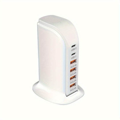 Statie de incarcare 40W cu montare pe perete si 6 porturi USB - Venduqo