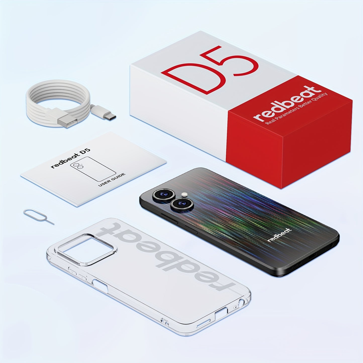 redbeat D5 - Smartphone cu Ecran LCD de 6.52" 720P