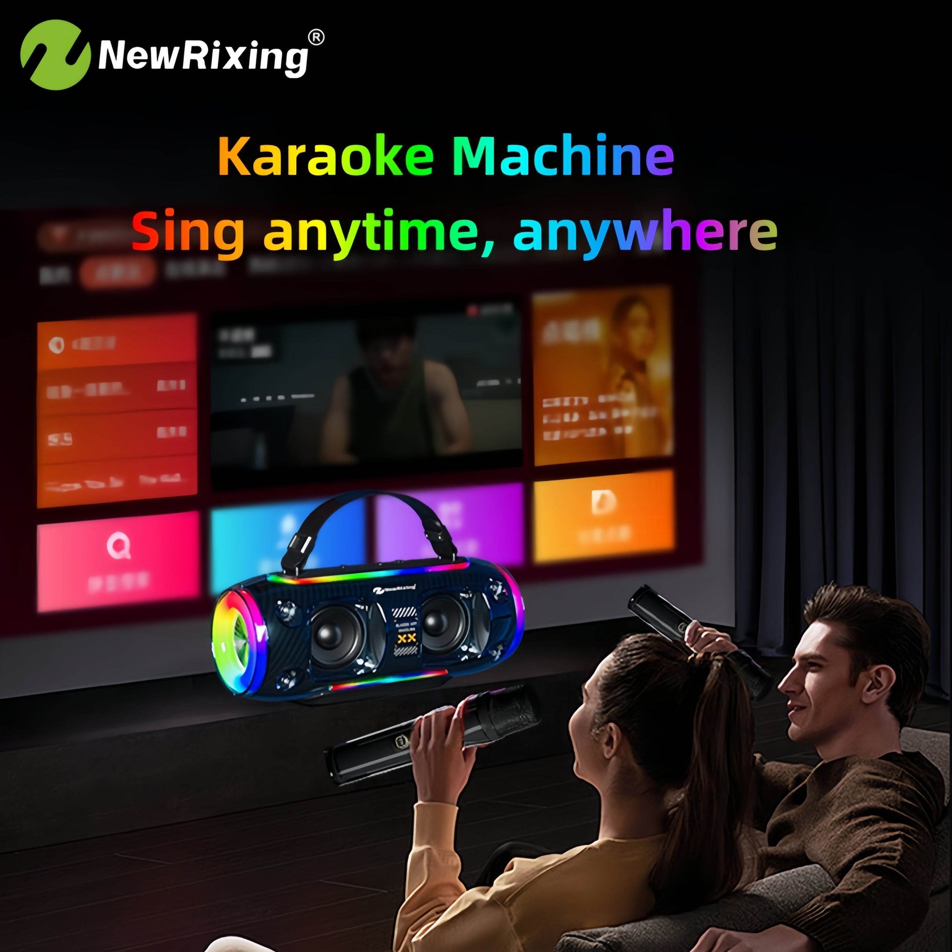 Boxe Portabile Wireless cu Karaoke și 2 Microfoane - Venduqo