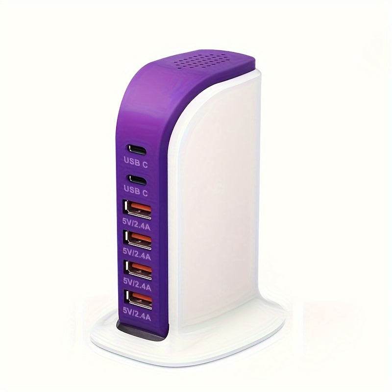 Statie de incarcare 40W cu montare pe perete si 6 porturi USB - Venduqo