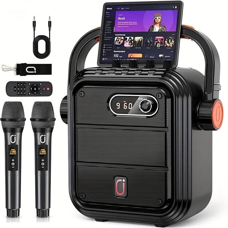 Mașină Karaoke JYX-65 cu Două Microfoane Wireless - Venduqo
