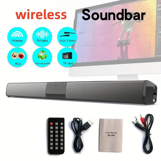 Bară de sunet wireless HIFI cu 4 difuzoare și tub pentru ecou - Venduqo
