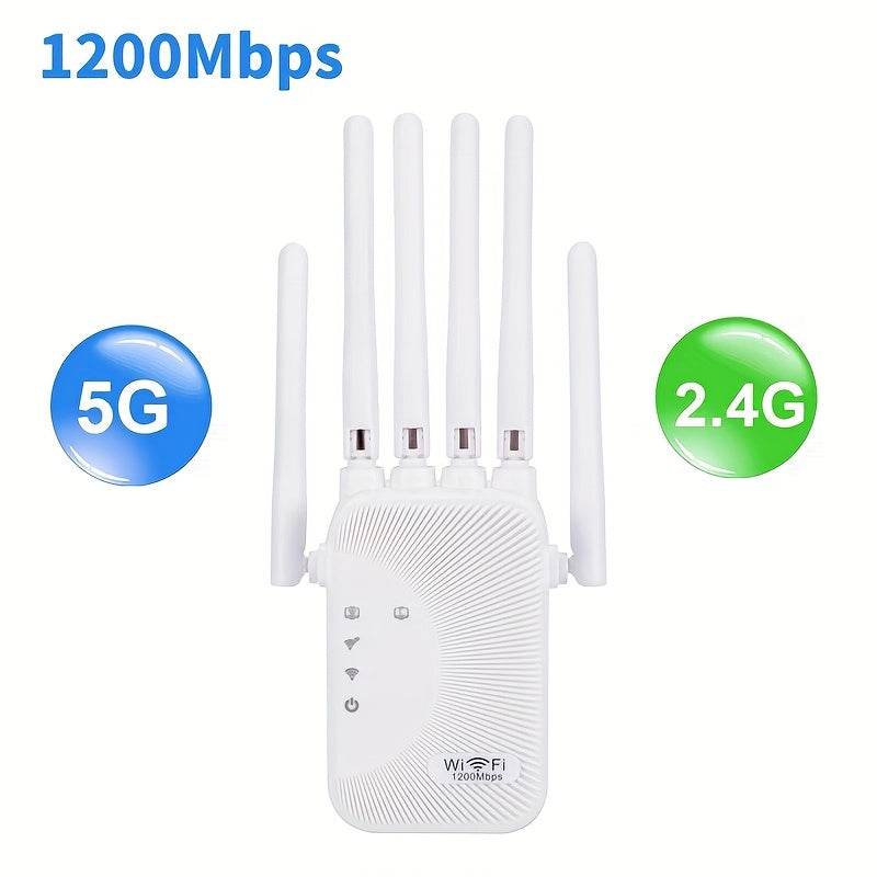 Repetitor WiFi Dual-Band 1200Mbps - Antena cu 6 Gainuri - Venduqo