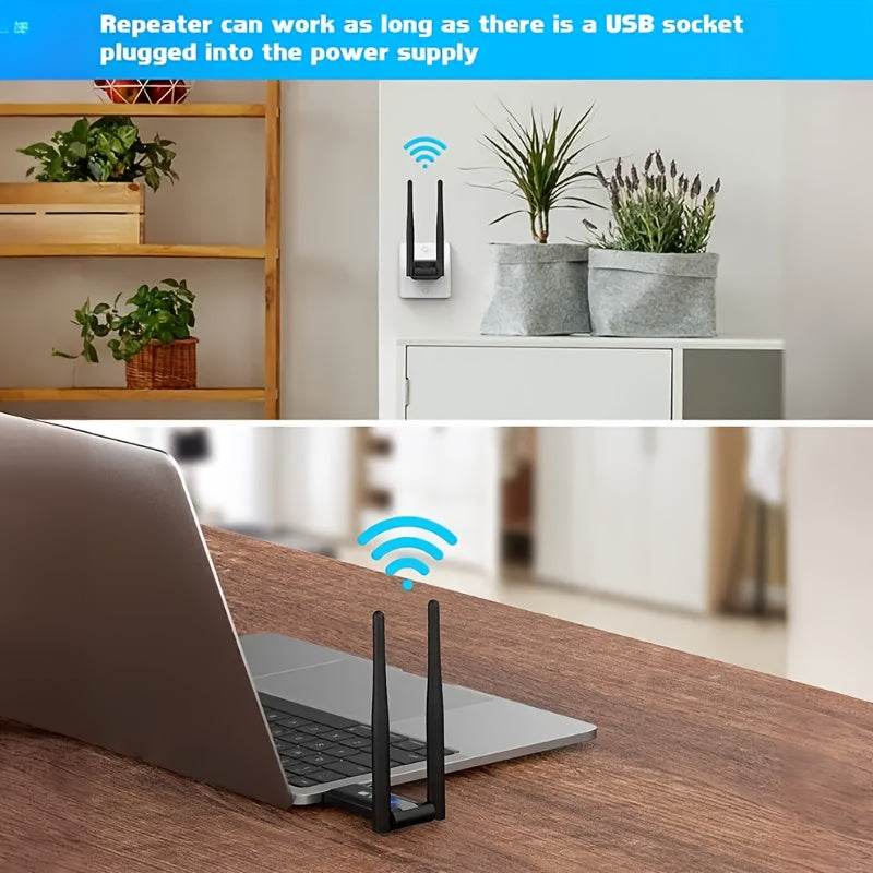 Router Wireless AP cu Extender WiFi, Booster Semnal 2.4GHz - Venduqo