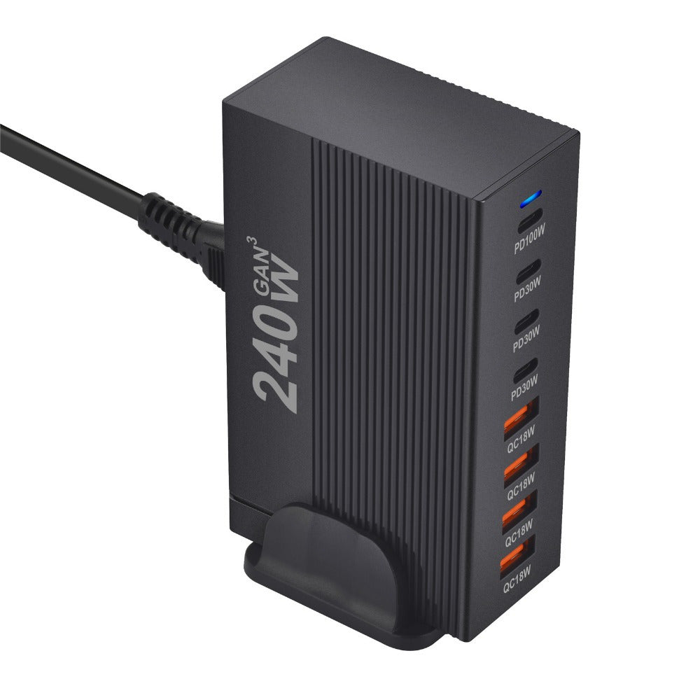 Încărcător Rapid 240W GaN cu 8 Porturi USB