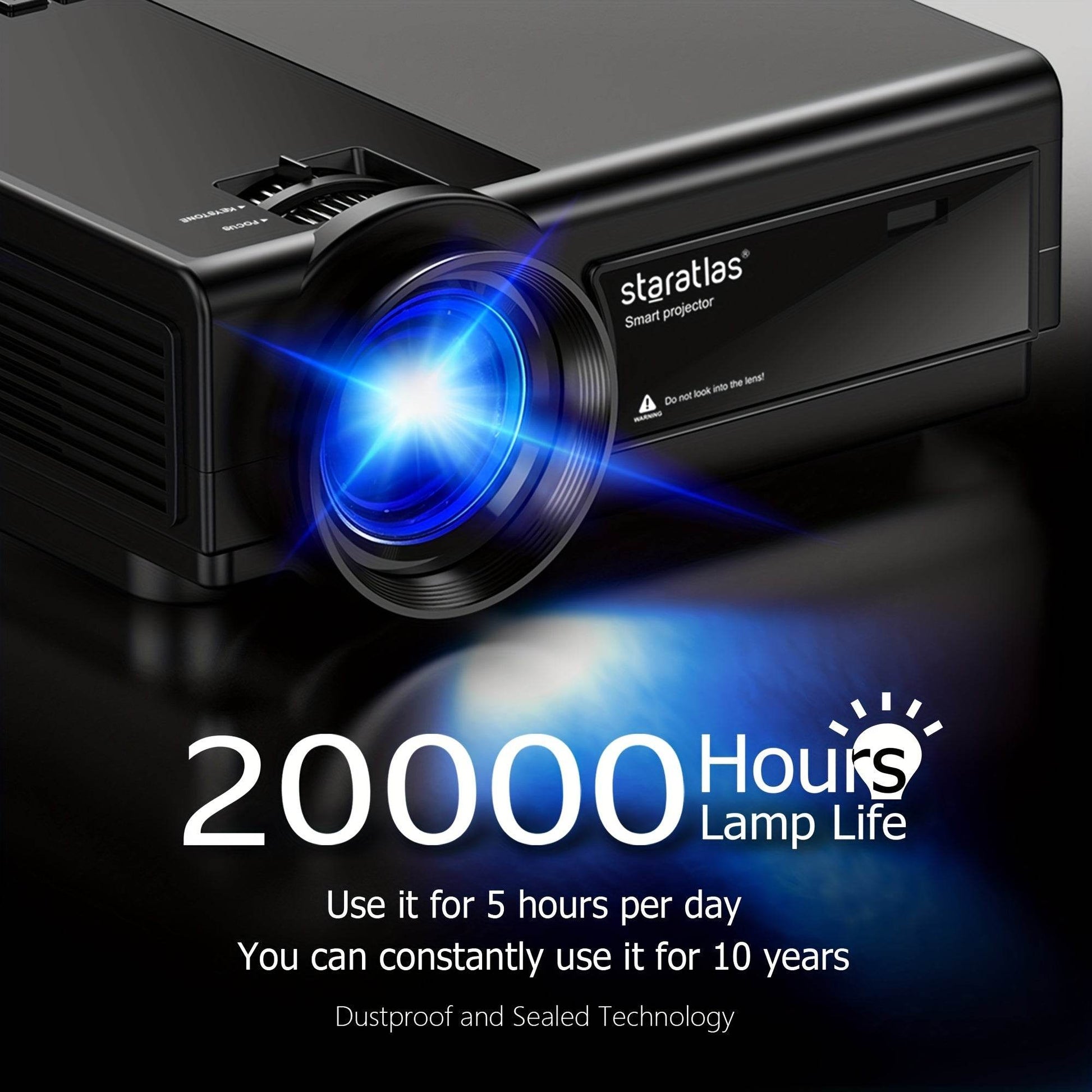 Proiector Portabil STARATLAS 1080P HD cu WiFi pentru Filme - Venduqo