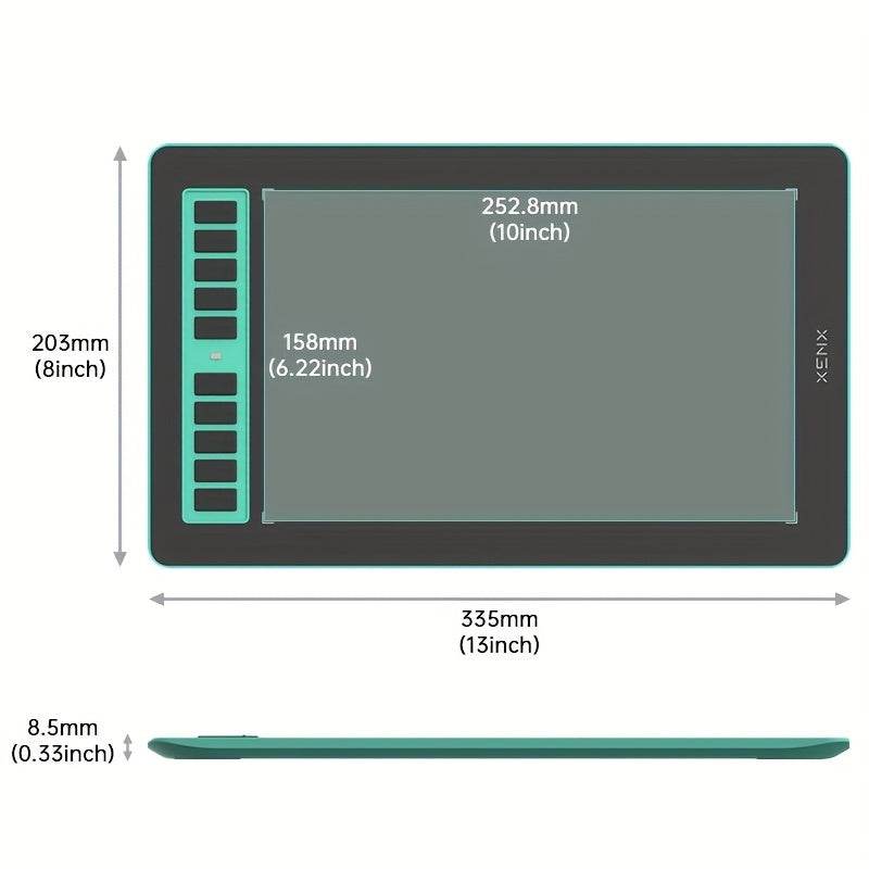 XENX P3-1060 Tablet Grafic Verde cu Stylus Sensibil la Presiune - Venduqo