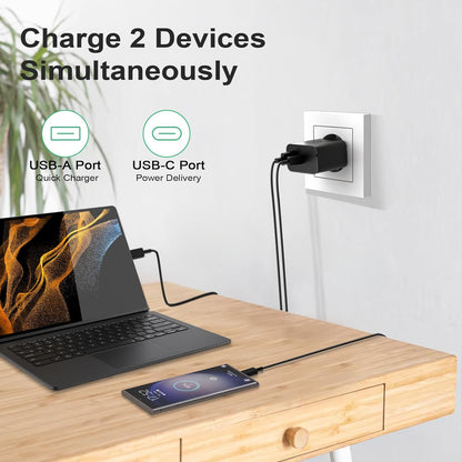 Încărcător Rapid Dual Port USB-C 40W