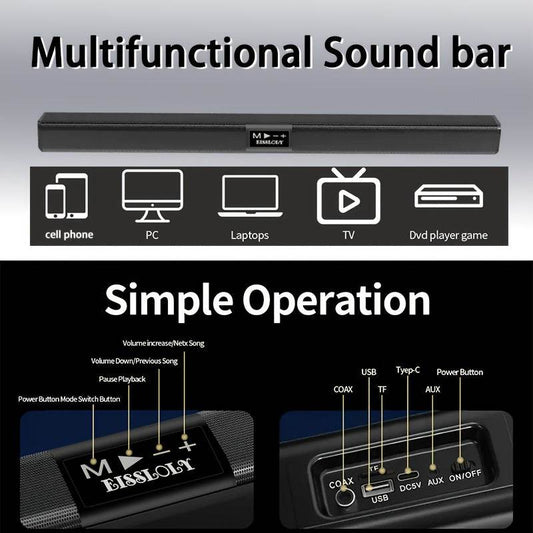 Soundbar pentru TV cu 4 Difuzoare de Calitate Superioară - Venduqo