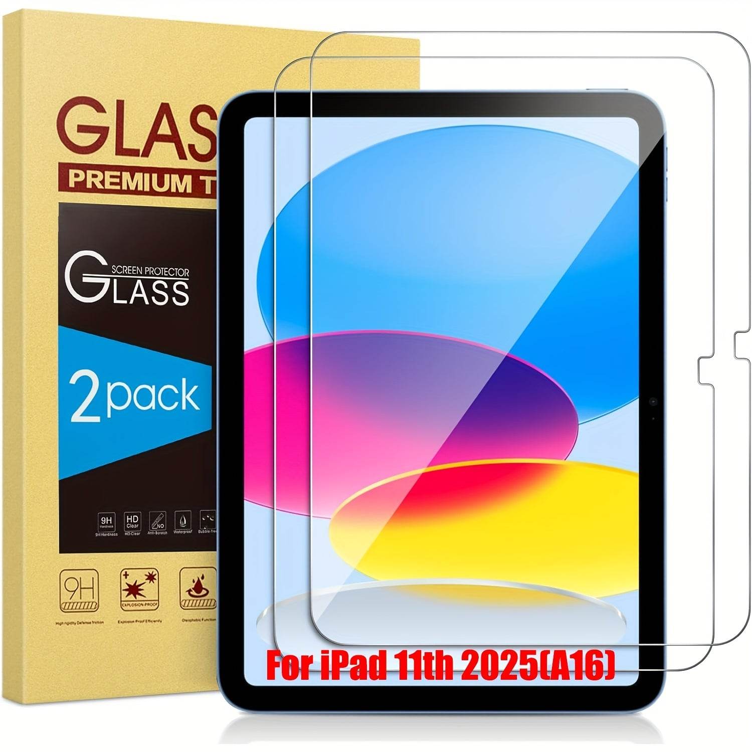 2 Bucăți Protecție Ecran din Sticlă Temperată 9H pentru iPad 11 (2025) - Venduqo