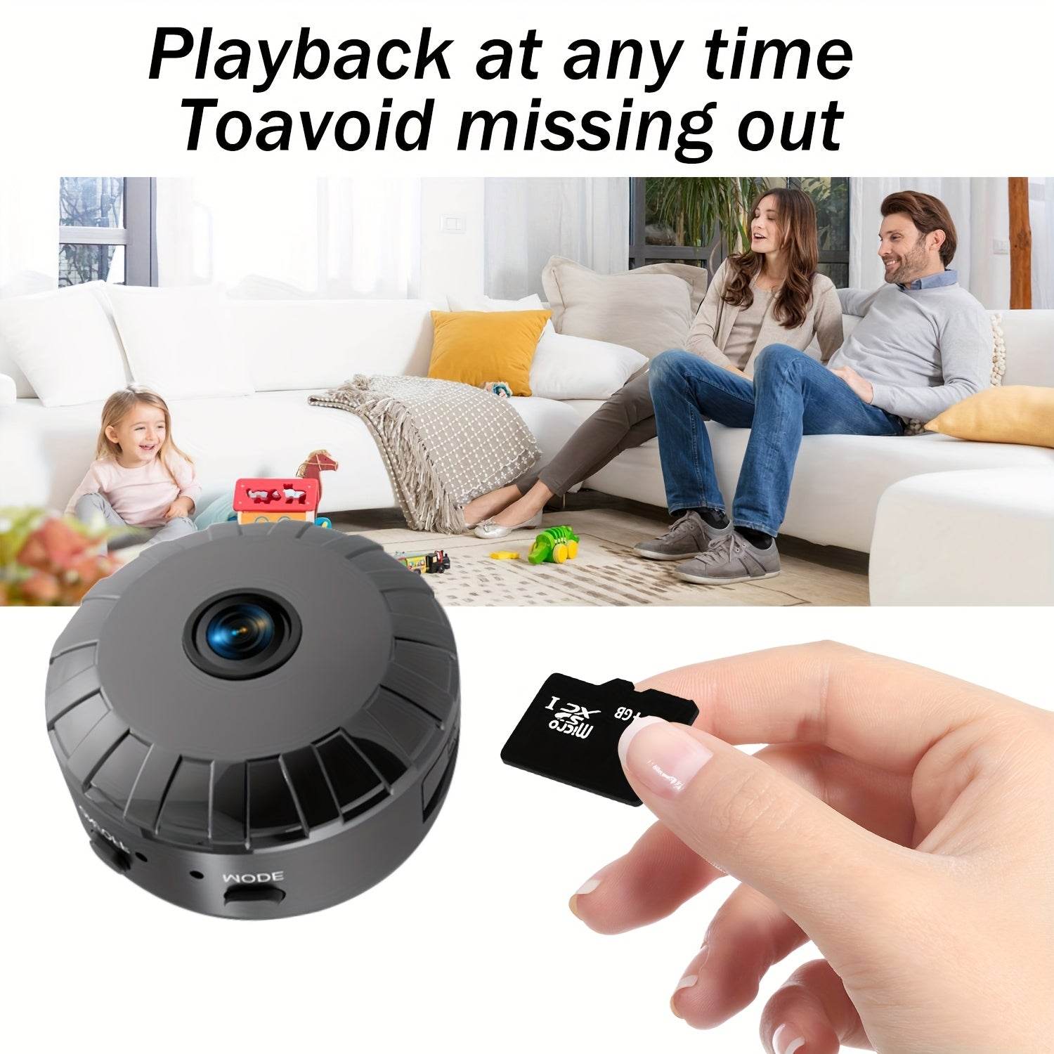 Cameră de Supraveghere Inteligentă Wi-Fi Mini 480P - Venduqo