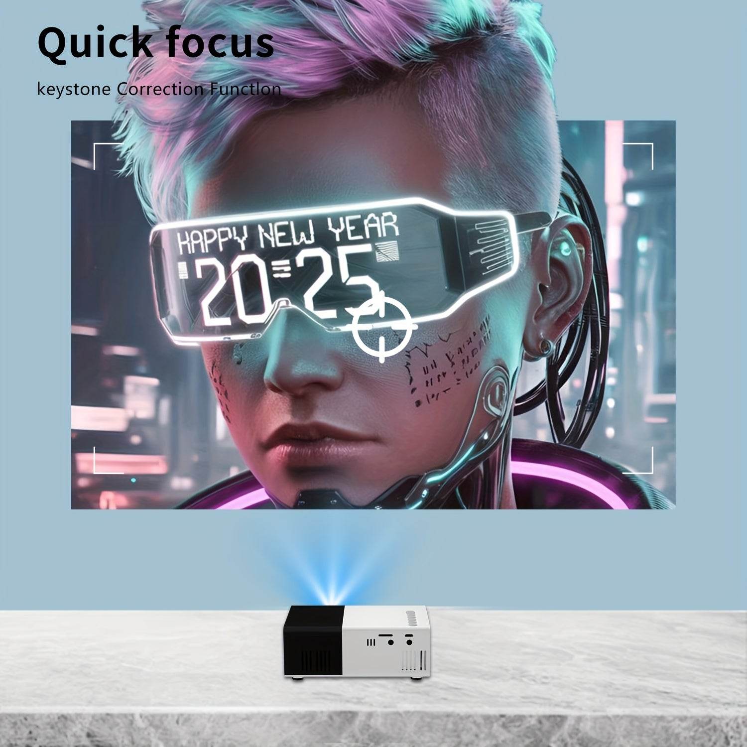 Mini Proiector Acasă - Proiector LED Portabil cu Conectivitate USB - Venduqo