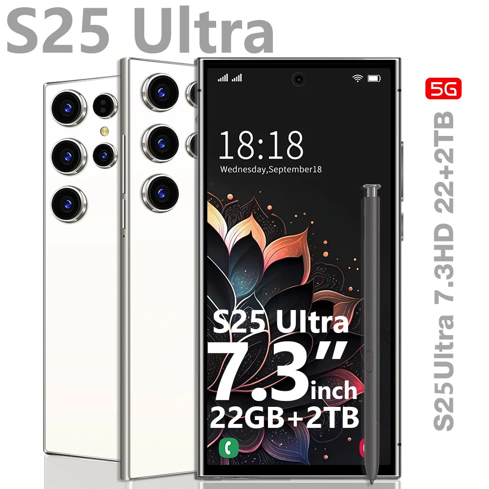 Smartphone S25 Ultra 2025 - 7.3 Inch, 5G, Dual SIM, Unlocked