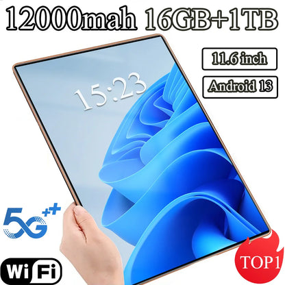 Tableta Android 11.6" 16GB RAM 1TB ROM 5G