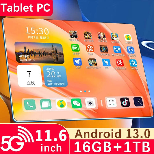Tableta 11.6 Inch cu 16GB RAM și 1TB ROM - Android 13.0 - Venduqo