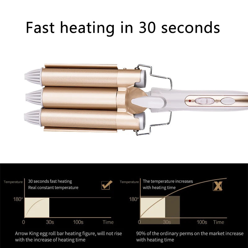 Ondulator Profesional de Par cu 3 Tuburi