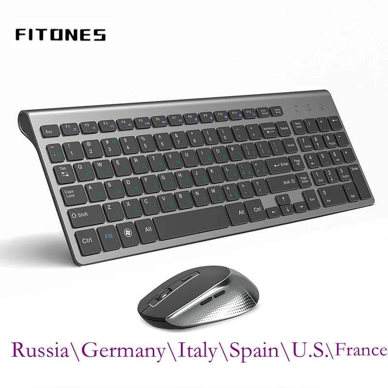 Set Tastatură și Mouse Wireless - Compact și Silențios - Venduqo