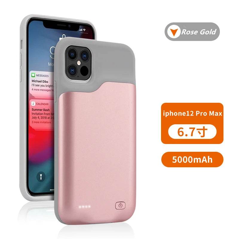 Carcasa cu baterie pentru iPhone 12 Mini, 12 Pro Max - Încărcător inteligent - Venduqo
