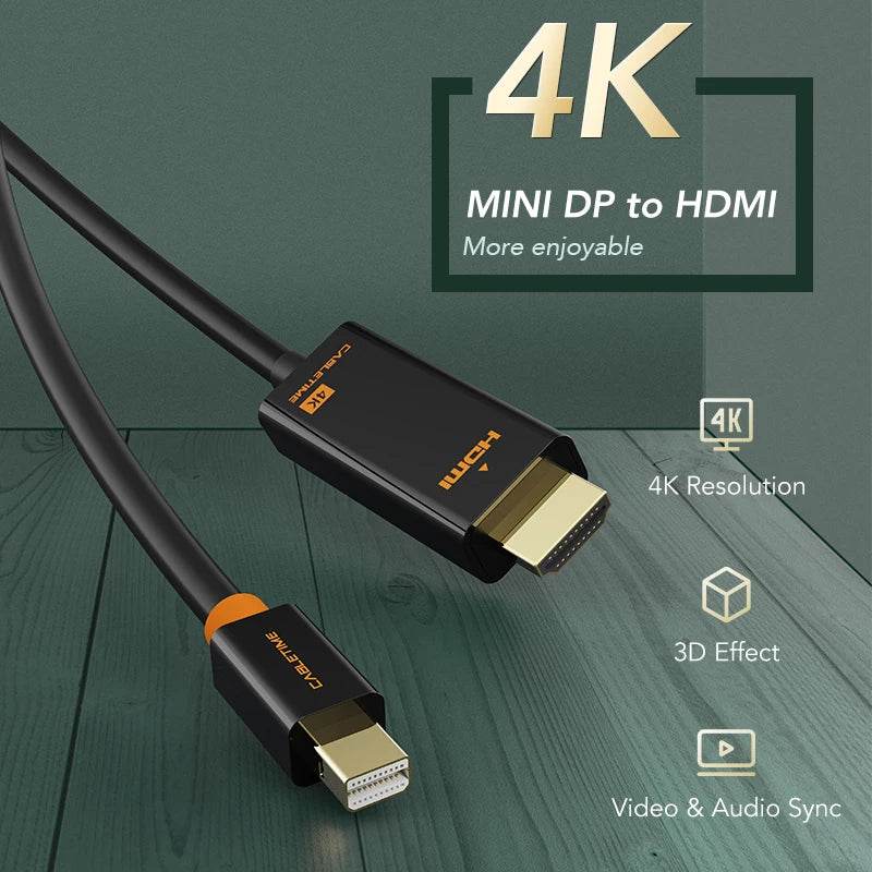 CABLETIME Mini Displayport to HDMI Cable 4K - Venduqo