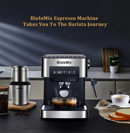 BioloMix Espresso Coffee Maker 20 Bar cu Spumator de Lapte