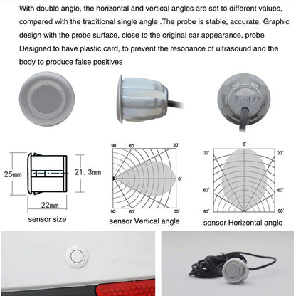 Sistem Radar de Parcare QXNY cu 4 Sensori pentru Auto