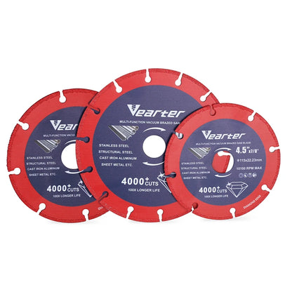 Disc de tăiere diamantat Vearter 115/125/150mm pentru metal