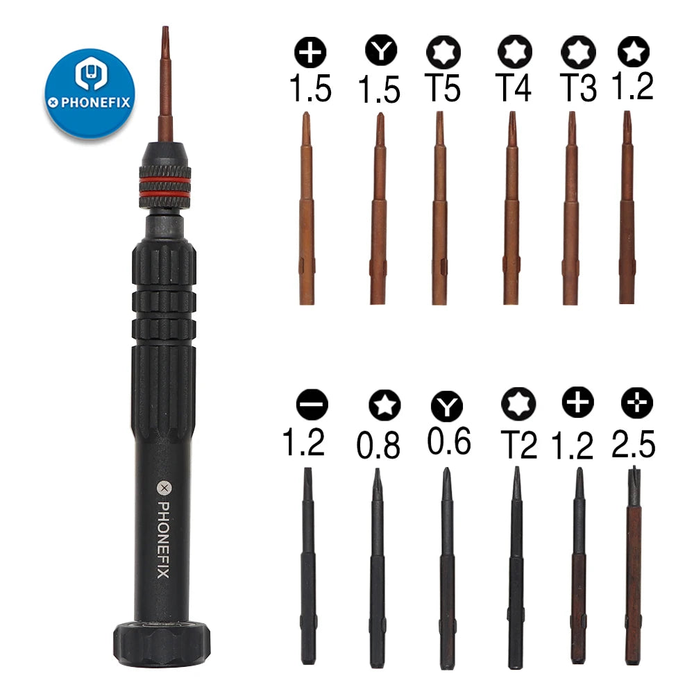 Set 12 Bituuri Precizie pentru Șurubelnițe Torx și Cross