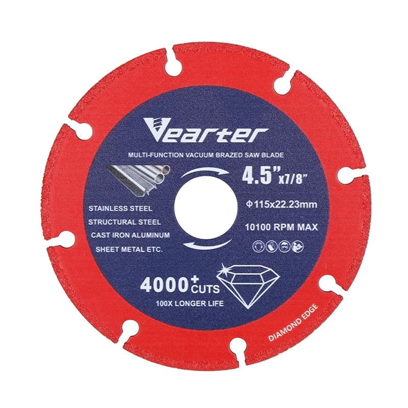 Disc de tăiere diamantat Vearter 115/125/150mm pentru metal