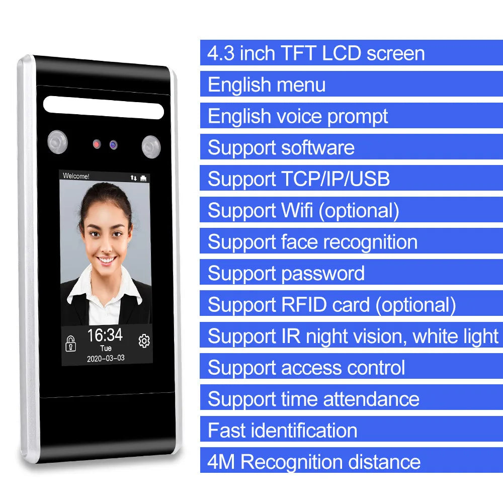 YiToo Wifi Face Recognition Door Lock & Attendance Machine