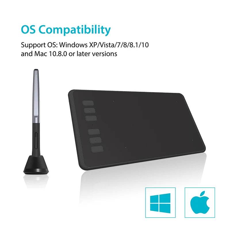 HUION H640P Tablet Grafic 6x4 inch cu Stilou Fără Baterie - Venduqo