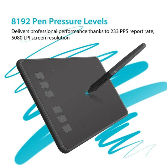 HUION H640P Tablet Grafic 6x4 inch cu Stilou Fără Baterie - Venduqo
