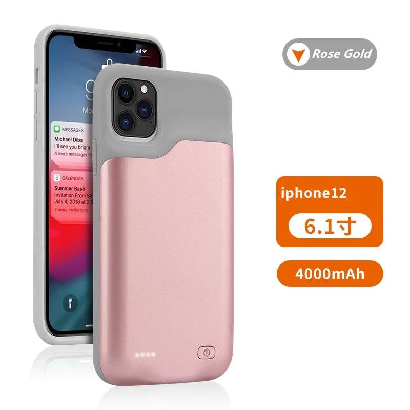 Carcasa cu baterie pentru iPhone 12 Mini, 12 Pro Max - Încărcător inteligent - Venduqo