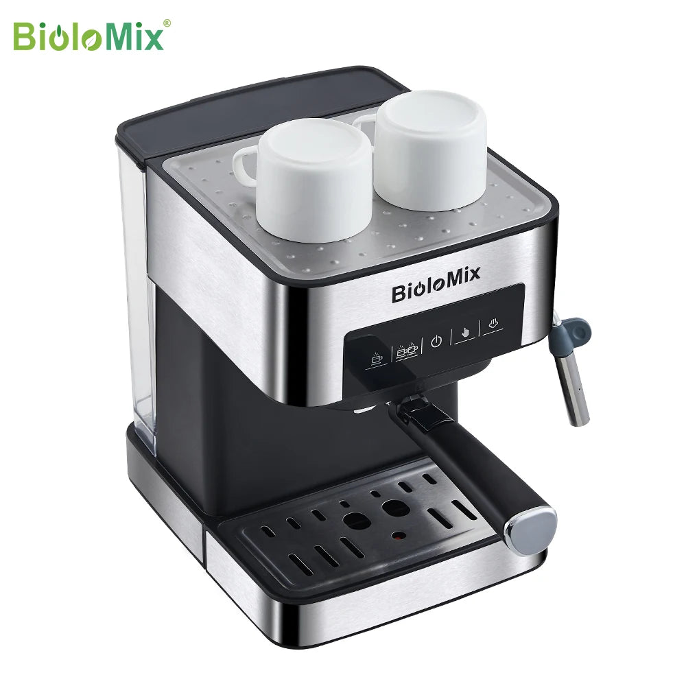 BioloMix Espresso Coffee Maker 20 Bar cu Spumator de Lapte