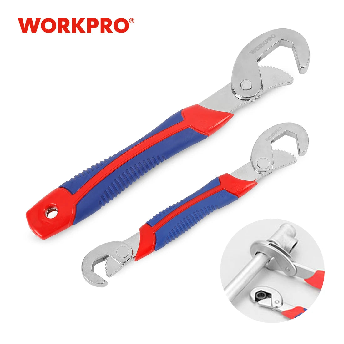 Cheie Reglabilă WORKPRO - Set Multifuncțional cu Grip Antiderapant