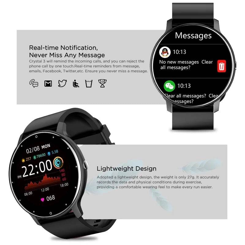 Ceas Smart LIGE 2024 pentru Femei și Bărbați – Monitorizare Fitness - Venduqo