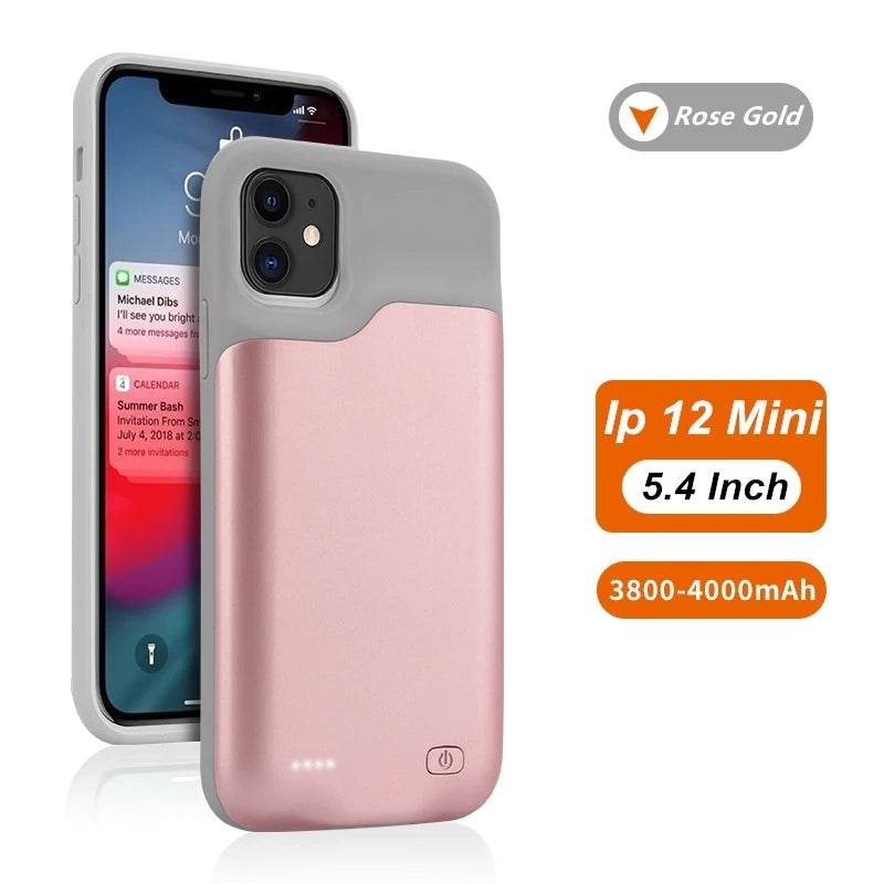 Carcasa cu baterie pentru iPhone 12 Mini, 12 Pro Max - Încărcător inteligent - Venduqo