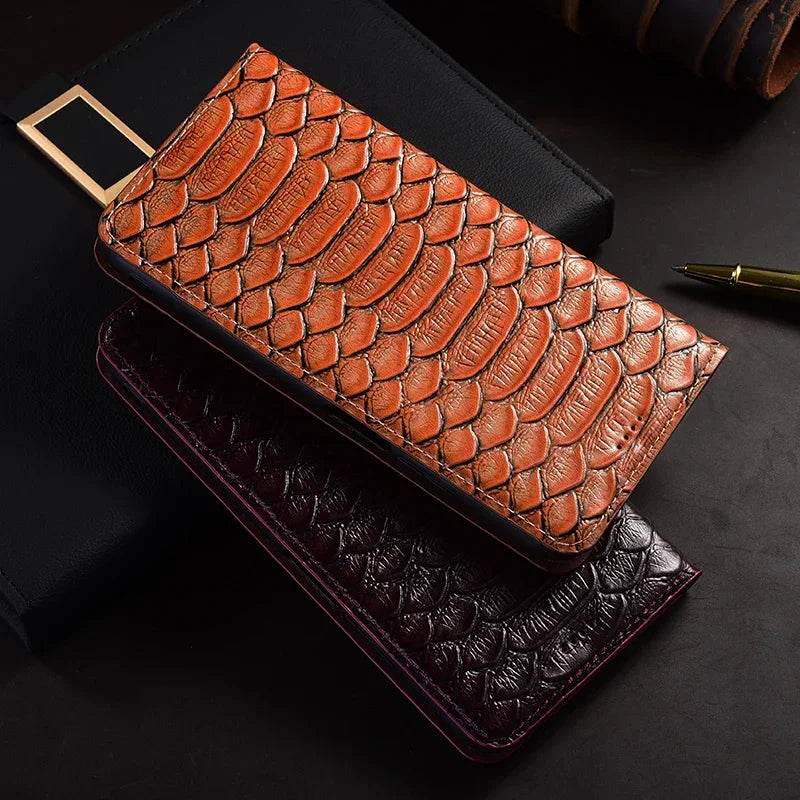Husă Flip pentru Xiaomi POCO X7/X7 Pro 5G din Piele Naturală - Venduqo