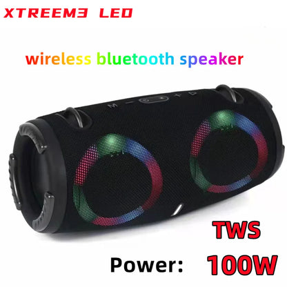 Boxă Portabilă Bluetooth 100W cu Lumini RGB - Waterproof și TWS