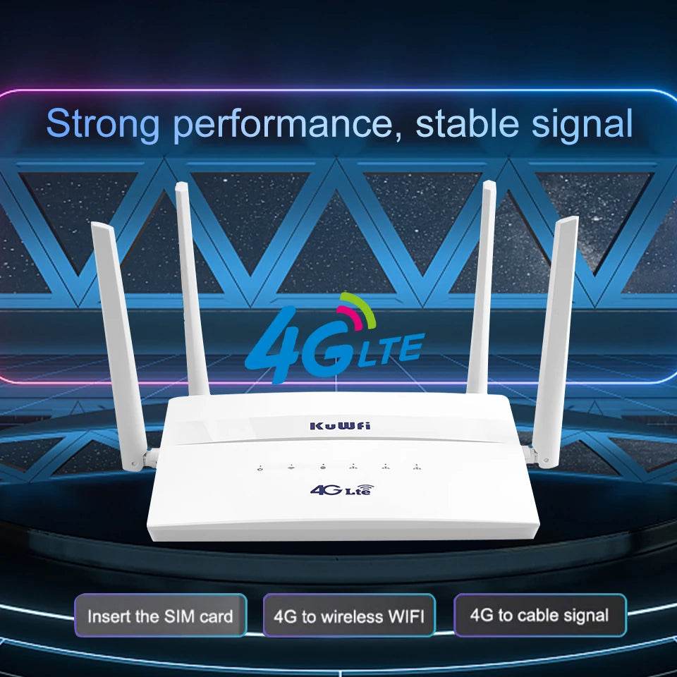 Router 4G LTE KuWFi Dual Band WiFi 750Mbps - Venduqo