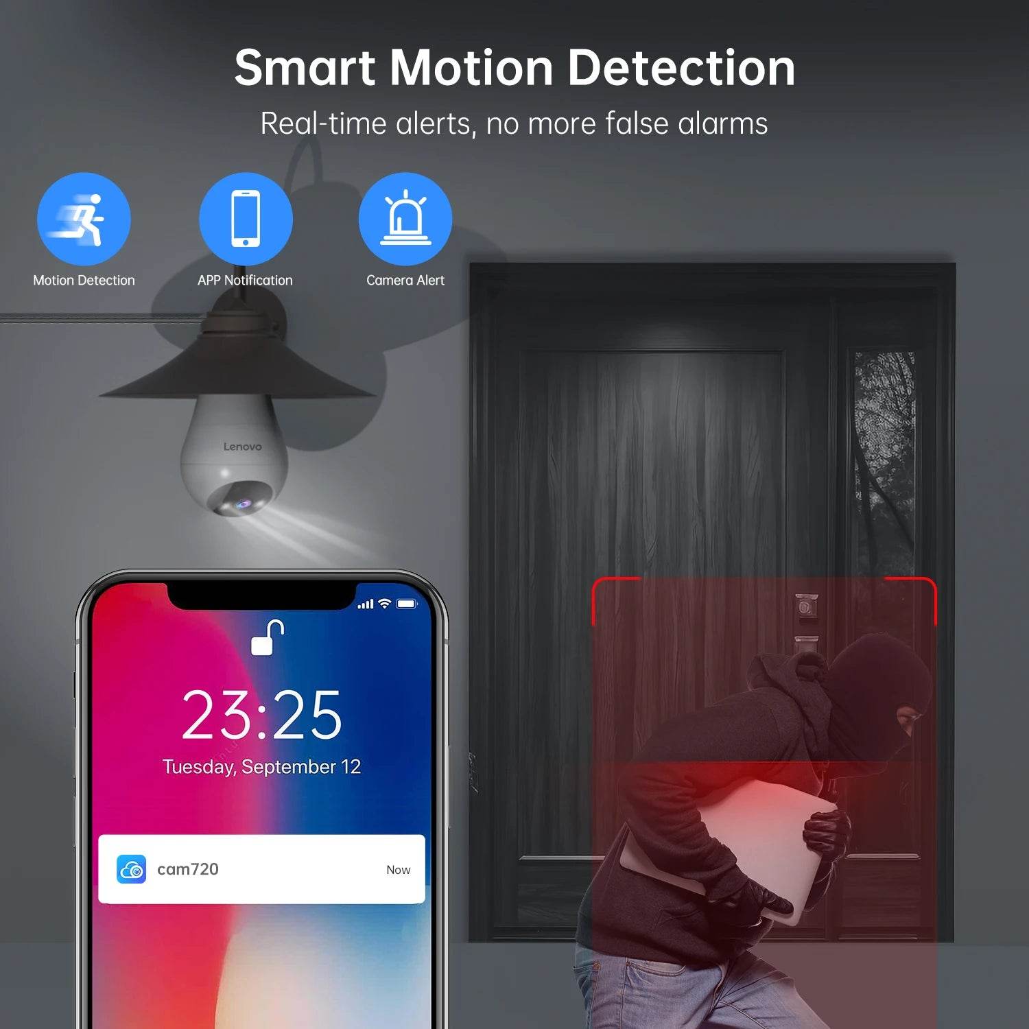 Camera de Supraveghere Lenovo 3MP E27 cu WiFi - Venduqo