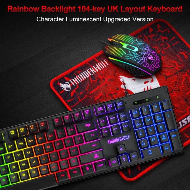 Kit Mouse, Tastatură și Mouse Pad - Venduqo